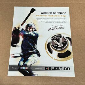 Richard Fortus of Guns N' Roses - Celestion Speakers - 2014 Print Ad